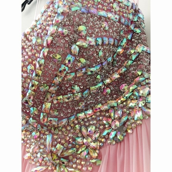 PINK Iridescent Strapless Dress - Picture 5 of 8